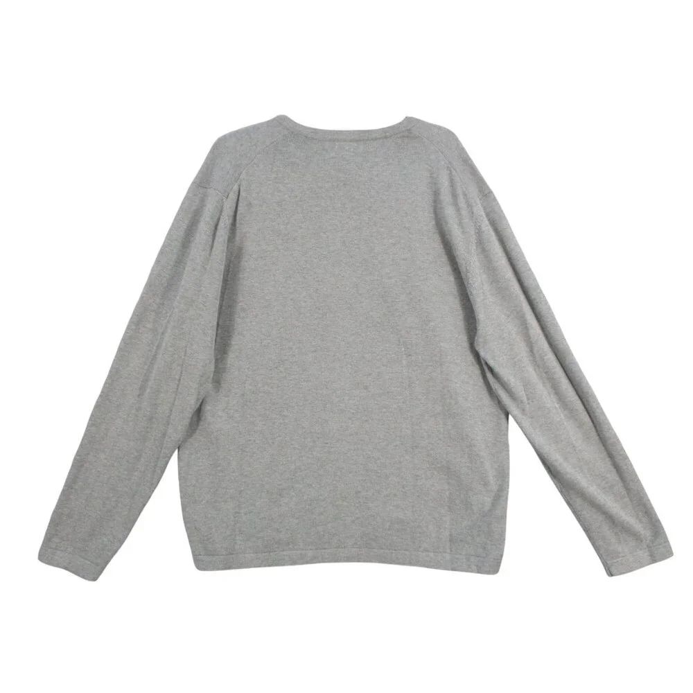 Banana Republic Mens‎ Gray V-Neck Long Sleeve Sweater 100% Cotton XL